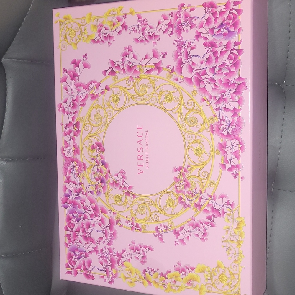 Empty PINK Crystal Versace perfume box